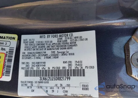 2013 Lincoln Mkz Hybrid z USA, uszkodzony, nr VIN 3LN6L2LU5DR821799